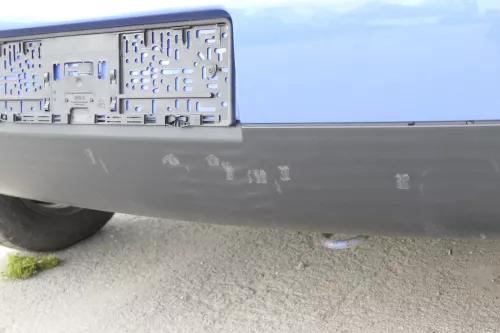 VW Lupo Stoßstange hinten Heckstoßstange Stoßfänger blau LR5A softblau (156890)