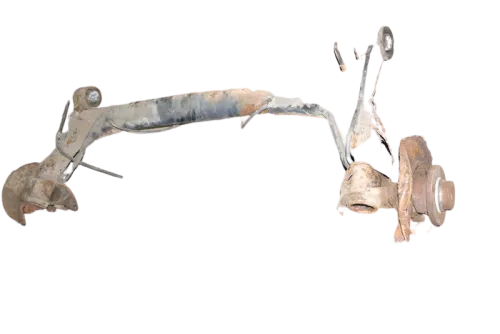 VW Polo 6N2 Achse hinten Hinterachse Achsträger ABS Scheibenbremse Scheibe (156987)