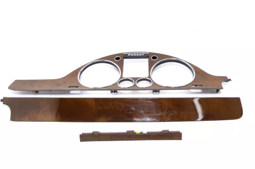 VW Passat 3C Mittelkonsole Verkleidung Abdeckung Tacho Dekor nur Holz Nuss (157026)