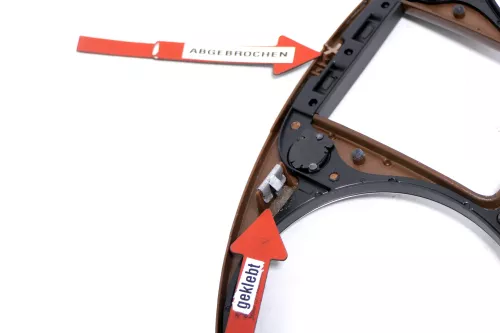 VW Passat 3C Mittelkonsole Verkleidung Abdeckung Tacho Dekor nur Holz Nuss (157026)