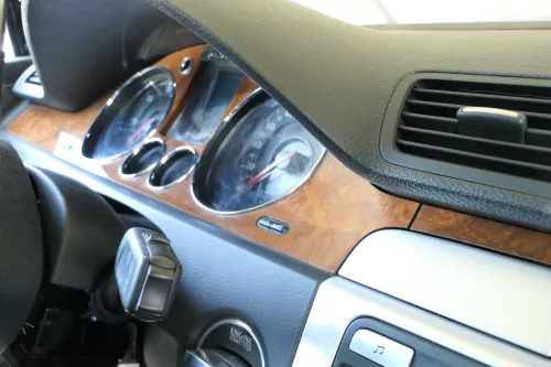 VW Passat 3C Mittelkonsole Verkleidung Abdeckung Tacho Dekor nur Holz Nuss (157026)