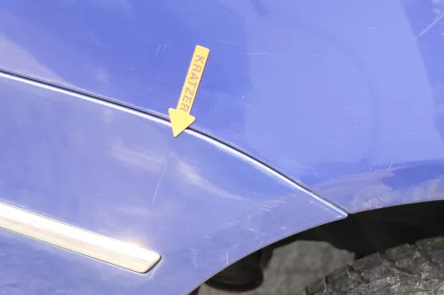 VW Passat 3C Kombi Stoßstange hinten Heckstoßstange Stoßfänger blau LA5E (157197)