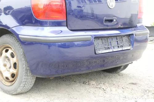 VW Polo 6N2 Stoßstange hinten Heckstoßstange Stoßfänger blau LB5N indigoblau b (157250)