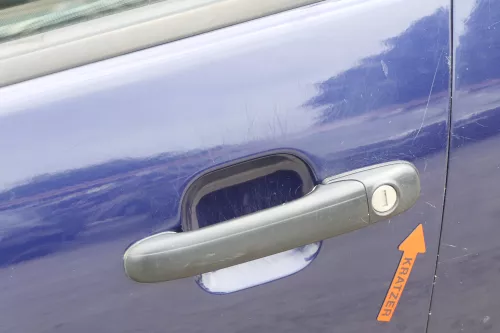 VW Polo 6N 6N2 Tür vorne links Fahrertür 4/5-Türer blau LB5N ohneAnbauteile (157252)