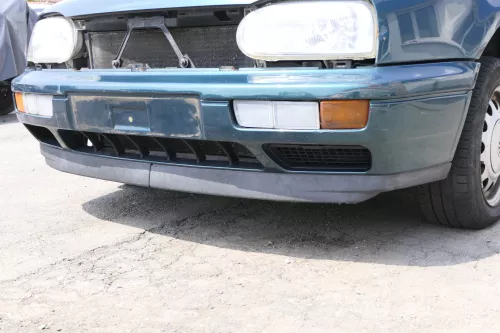 VW Golf 3 auch Cabrio Stoßstange vorne Stoßfänger vorn grün LC6P lackiert (157263)