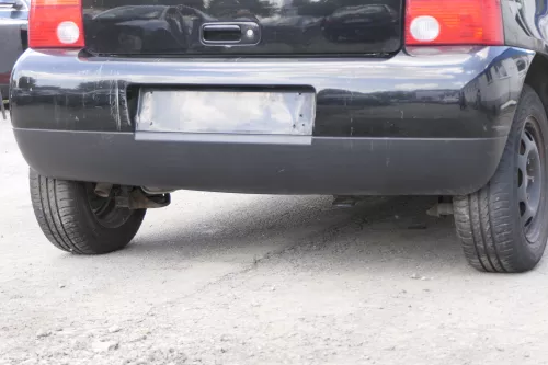 VW Lupo Stoßstange hinten Heckstoßstange Stoßfänger schwarz L041 uni (157426)