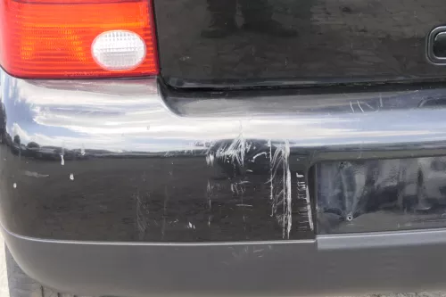 VW Lupo Stoßstange hinten Heckstoßstange Stoßfänger schwarz L041 uni (157426)