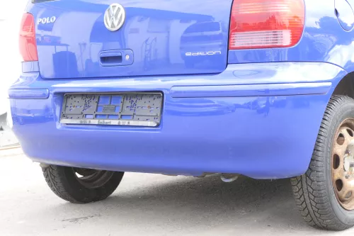 VW Polo 6N2 Stoßstange hinten Heckstoßstange Stoßfänger blau LA5C surf (157474)