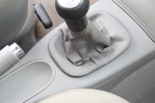 VW Lupo Polo 6N2 Schaltknauf Schaltsack Schaltung Schaltknüppel College grau (157975)