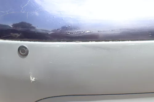 Audi A6 4B Limousine Stoßstange hinten Heckstoßstange Stoßfänger blau LZ5L PDC n (157997)