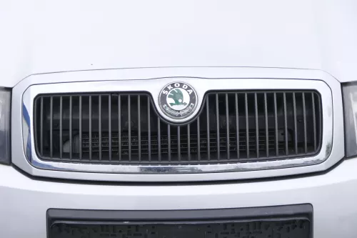 Skoda Fabia 6Y Motorhaube KLappe vorne silber grau LF7T + Grill (158337)