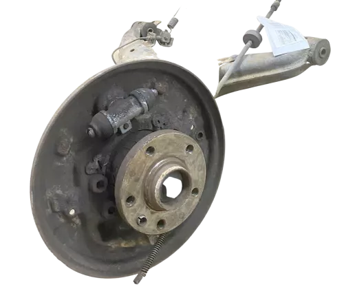 VW T4 Achse hinten rechts Hinterachse Achsschenkel Radlager Trommelbremse Bremse (158415)