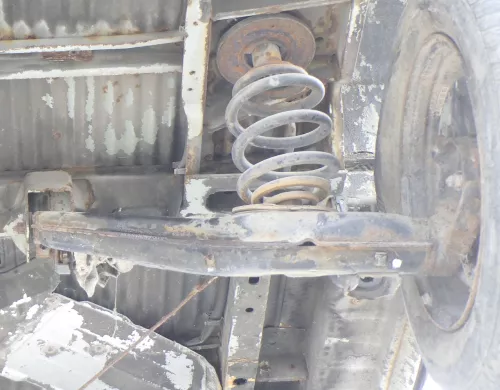 VW T4 Achse hinten rechts Hinterachse Achsschenkel Radlager Trommelbremse Bremse (158415)