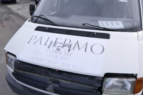 VW T4 Transporter Pritsche Motorhaube Haube Klappe vorne weiß 701823033H (158416)