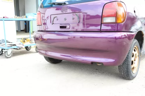 VW Polo 6N Stoßstange hinten breite Styling XXL Heckstoßstange lila LC4U