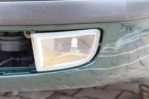 Skoda Fabia 6Y Stoßstange Stoßfänger vorne grün LF8C 2000-2004 (158661)