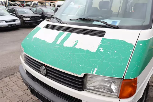 VW T4 Transporter Pritsche Motorhaube Haube Klappe vorne weiß L902 (158839)