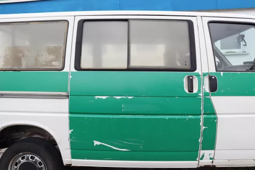VW T4 Transporter Tür rechts Schiebetür mit Scheibe weiß Multivan Caravelle L902 (158850)
