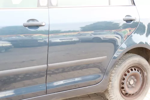 VW Golf Plus 5M Türblatt Tür Blech hinten links grau blau LC5F