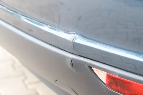 VW Golf 5 Plus 5M1 V Stoßstange hinten Heckstoßstange Stoßfänger grau blau LC5F (158862)