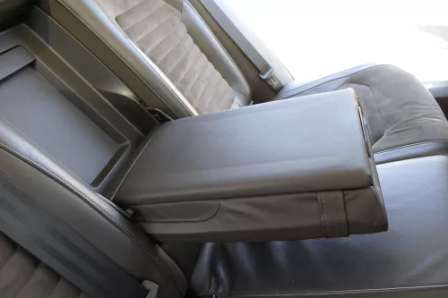 VW Passat 3C B7 Kombi Sitz Rückbank Rücksitzbank Sitze Leder Lehne braun Heizung (159214)