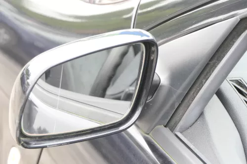 Skoda Fabia 6Y elektrisch Spiegel Außenspiegel links mit Glas schwarz LF9R - RIß