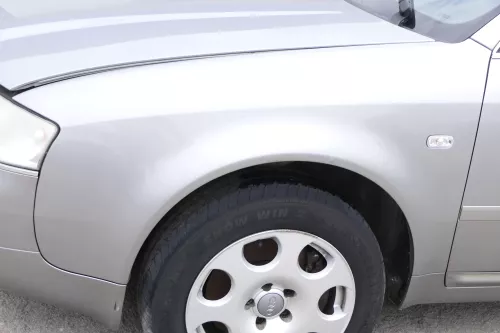 Audi A6 4B Facelift Kotflügel vorne links grau LY7Q aquablau (abca.Mitte 2002pa (159332)