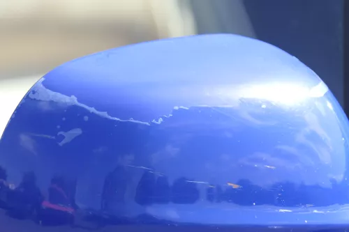 VW Golf 4 Bora manueller Spiegel vorne rechts Außenspiegel blau LW5Z (159480)