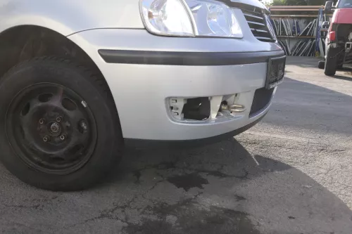 VW Polo 6N2 Stoßstange vorne Frontstoßstange Stoßfänger silber +Grill (159614)