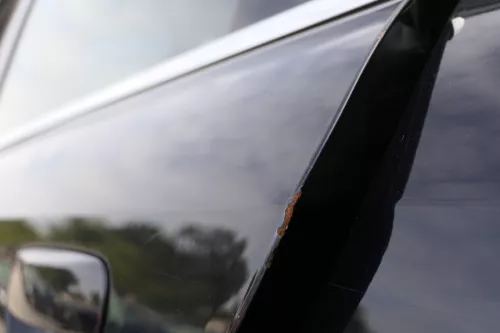 Audi A4 B6 8E Türblatt Tür hinten links blau LZ5L Kombi Avant + Rahmen (159620)