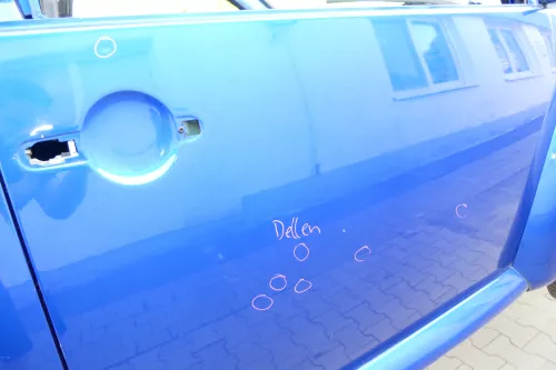 VW New Beetle 1C 9C Tür vorne rechts Beifahrertür blau LA5W - OHNE Anbauteile (159643)