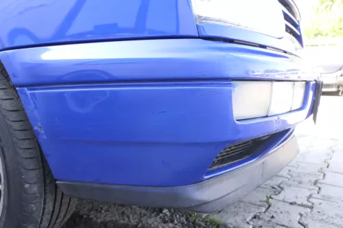 VW Golf 3 auch Cabrio Stoßstange vorne Stoßfänger vorn blau LW5Z lackiert (159797)