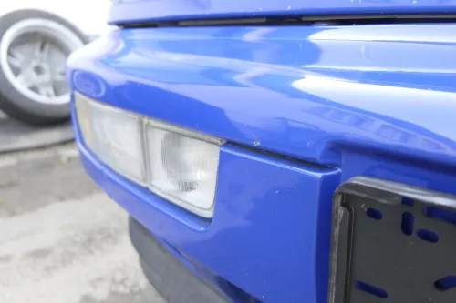 VW Golf 3 auch Cabrio Stoßstange vorne Stoßfänger vorn blau LW5Z lackiert (159797)