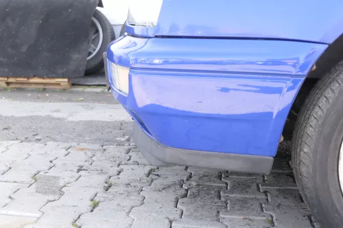 VW Golf 3 auch Cabrio Stoßstange vorne Stoßfänger vorn blau LW5Z lackiert (159797)