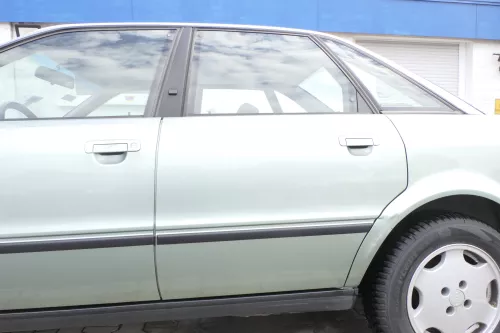 Audi 80 90 Limousine Stufenheck Tür hinten links Rahmen Türblatt grün LY6N -ohne