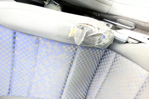 Audi A3 8L Sitz Fahrersitz vorne links 2/3-Türer klappbar höhenverstellbar blau (159863)