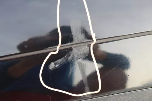 VW Polo 9N 9N3  Limousine Stoßstange hinten Heckstoßstange Stoßfänger schwarz (160095)