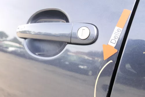 VW Golf 5 V 1K Tür vorne links Fahrertür 4/5-Türer blau grau LC5F TÜRBLATT (160127)