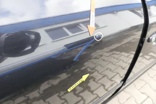 Skoda Octavia 1U Limousine Tür hinten rechts schwarz LF9R - ohne Anbauteile (160201)