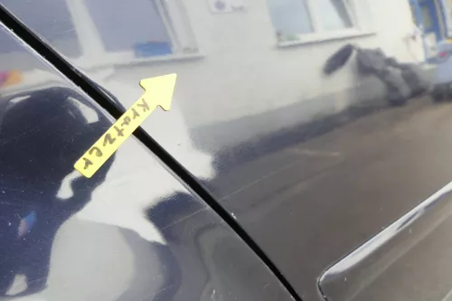 Audi A4 B6 8E nur Türblatt Tür hinten rechts blau LZ5L Kombi+Limo (160438)