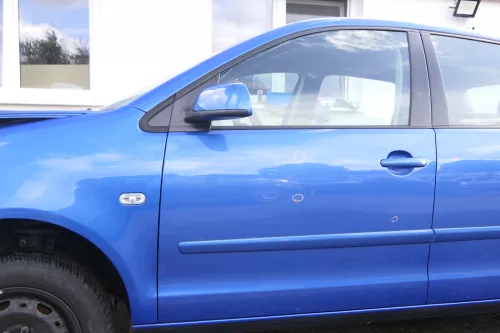 VW Polo 9N 9N3 Tür vorne links Fahrertür 4/5-Türer blau LA5M ohneAnbautei