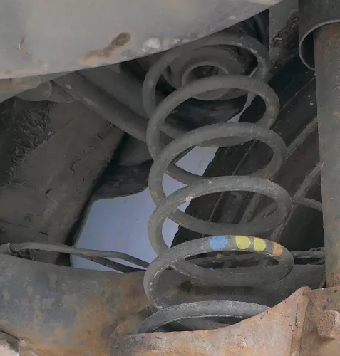 VW Polo 9N 9N3 A2 Ibiza 6L Fox Feder Federn hinten links und rechts 6Q0511115AG (160536)