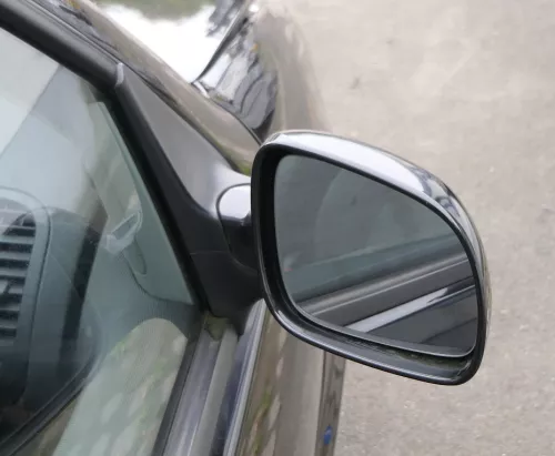 VW Polo 6N2 manueller Spiegel Außenspiegel rechts außen schwarz LC9Z + Glas (161242)
