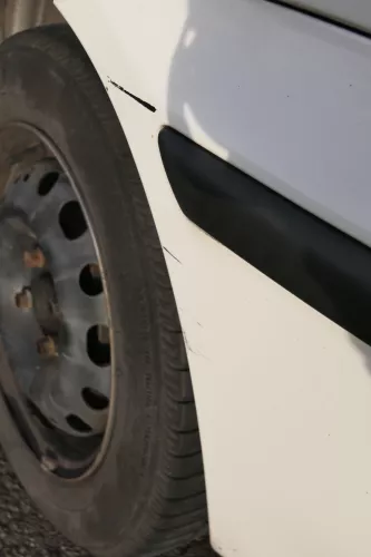 VW Polo 6N2 Stoßstange hinten Heckstoßstange Stoßfänger weiß LB9A (161333)