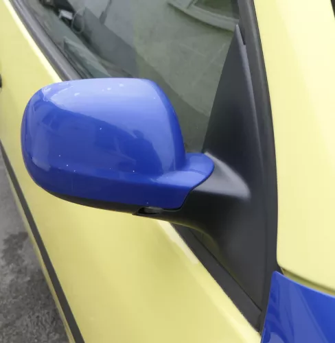 VW Lupo 6X Arosa manueller Spiegel Außenspiegel rechts blau LW5Z (161474)
