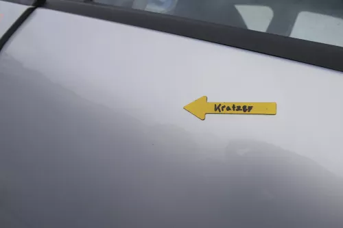 VW Passat 3B 3BG Limousine Tür hinten links silber grau LB7Z satinsilber (161689)