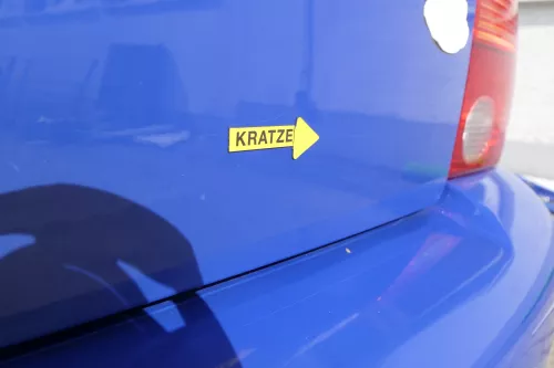 VW Lupo 6X Heckklappe Klappe Kofferraumklappe Scheibe blau LW5Z ohneAnbautei (161821)