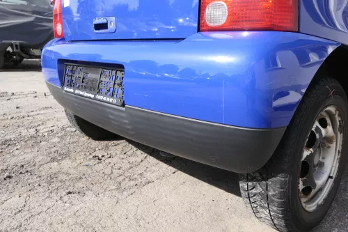 VW Lupo Stoßstange hinten Heckstoßstange Stoßfänger blau LW5Z (161822)