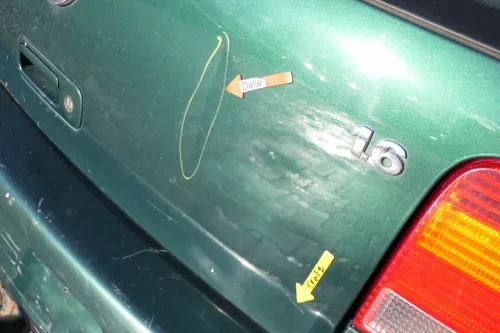 VW Golf 4 Limousine Heckklappe Kofferraumklappe Klappe hinten grün LC6M-ohneAnb (161859)