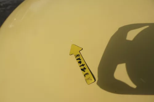 VW Fox 5Z Motorhaube Klappe vorn vorne gelb LY1C Haube (162303)